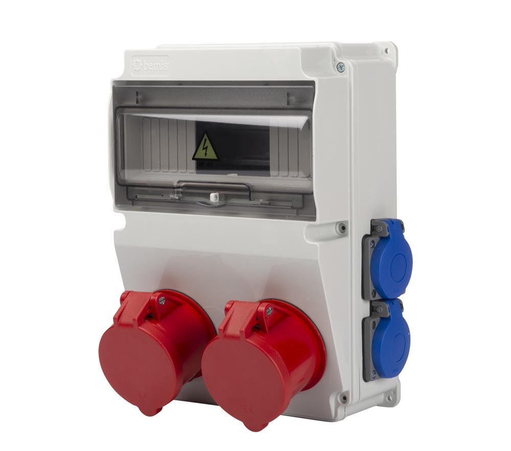 Tablou 1P (5x32A) + 1P (5x16A) + 2P (1x16A)